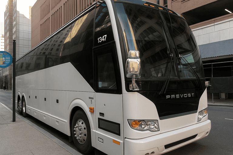 a Charter Bus Rental Gastonia coach bus